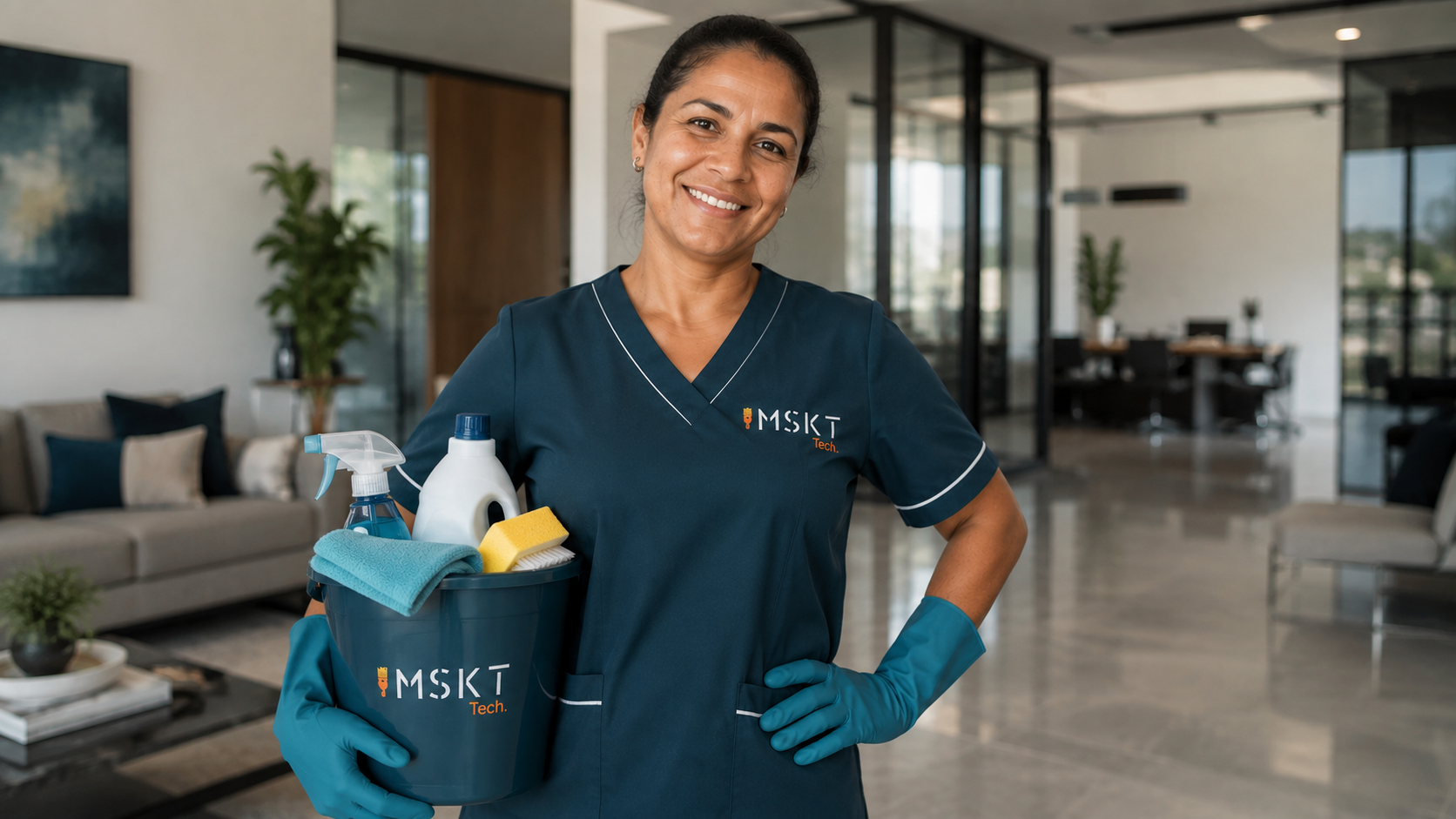 Profissional MSKT de limpeza e conservação